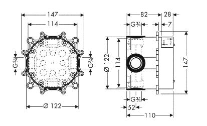 Hansgrohe ibox 01800 180 universal alaptest (01800180)*