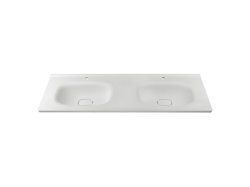 Marmy Cavalli 150x52/3 dupla beépíthető öntött márvány mosdó, matt fehér 6 154 09 15 42 33