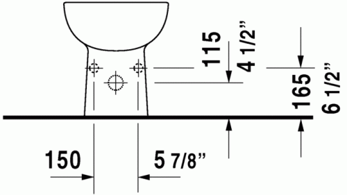 Duravit D-Code álló bidé 223810 (22381000002)