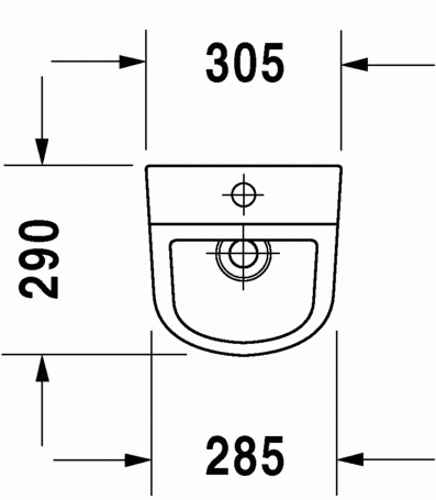 Duravit D-Code 082830 vizelde felső bekötésű (0828300000)