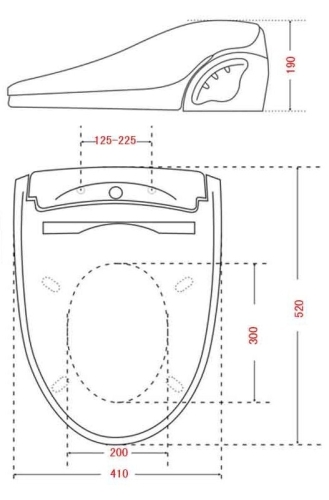 Comfort-bid Luxus Bidé funkciós wc ülőke