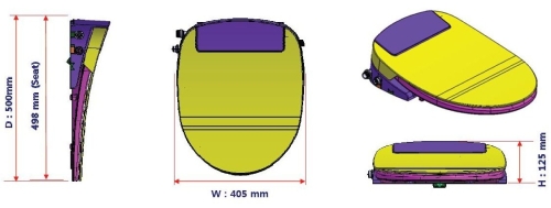 Coway LooLoo BA-17 bidé funkciós wc ülőke távirányítóval (hideg vizes)