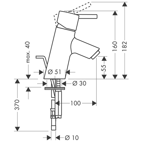 Hansgrohe Talis S 32020 000 mosdó csaptelep (32020000)