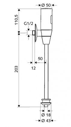 Schell Schelltronic 011130699 falon kivüli infrás vizeldeöblítő