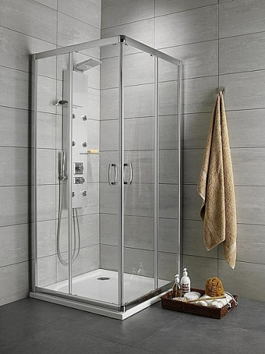 Radaway Dolphi Premium Plus C 90x90 szögletes zuhanykabin (90x90x190 cm, króm, Grafit, #30453-01-05N)