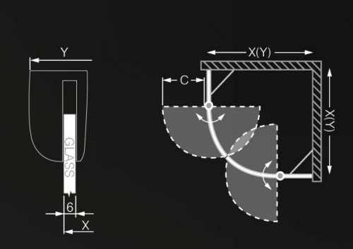 Roltechnik Tower Line TR2/900 negyedköríves zuhanykabin (ezüst, Transparent, 87-89 cm, 723-9000000-01-02)