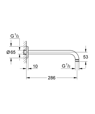 Grohe Rainshower modern zuhanykar, króm 28576000