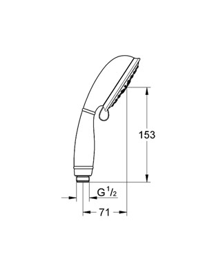 Grohe Tempesta ÚJ Rustic 27608 000 kézizuhany IV 9,5 liter/perc (27608000)