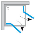 Ravak Smartline SMSRV4 négyzet alapú zuhanykabin (80x80 cm, króm, Transparent, #1SV44A00Z1)