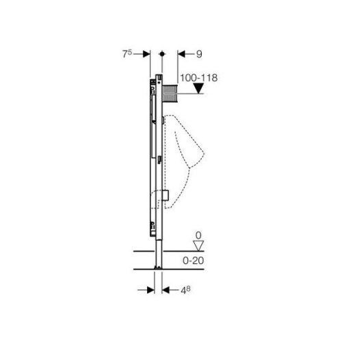 Geberit Duofix 111.616.00.1 vizelde szerelőelem Hytronic univerzális