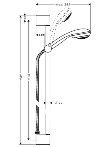 Hansgrohe Crometta 85 Vario/Unica’Crometta zuhanyszett 0,90 m 27762 000 (27762000)