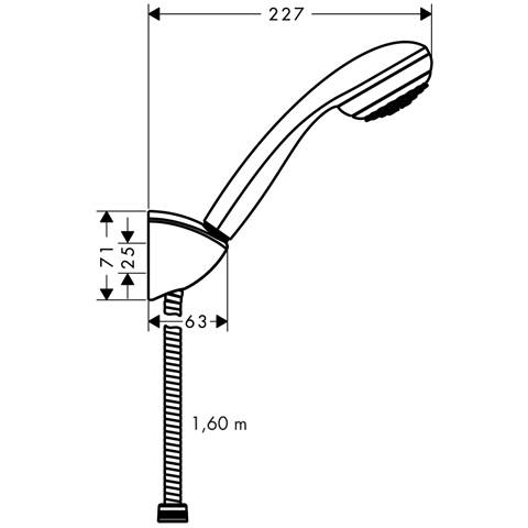 Hansgrohe Crometta 85 Mono/Porter’C kádszett 1,6 m 27577 000 (27577000)