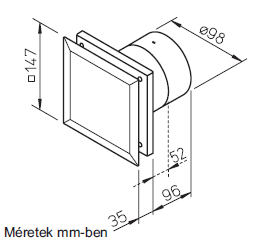 Helios Minivent M1/100 NC ventilátor 00006172