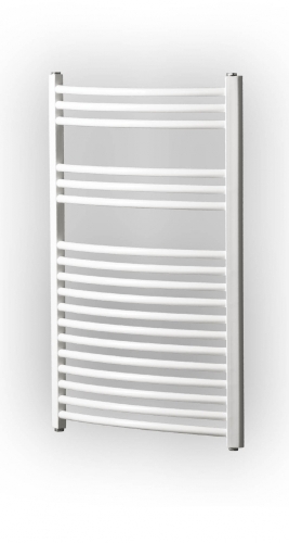 Radeco Adamo AD2-400/L D profilos íves törölközőszárítós csőradiátor (370 W, fehér, 680x450 mm)