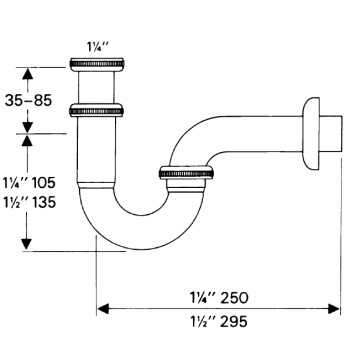 Hansgrohe 53002000 Standard csőszifon 1 1/4