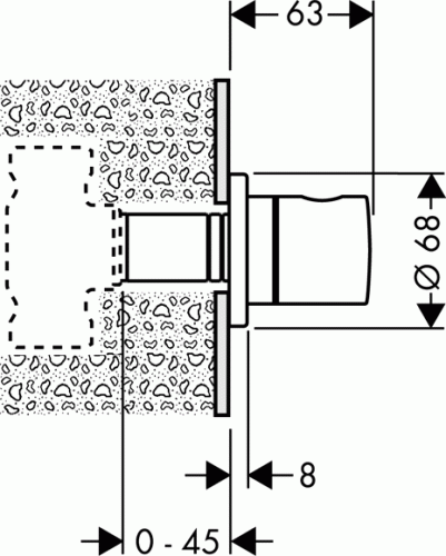 Hansgrohe elzárószelep S színkészlet falsík alatti szereléshez 15972 000 (15972000)