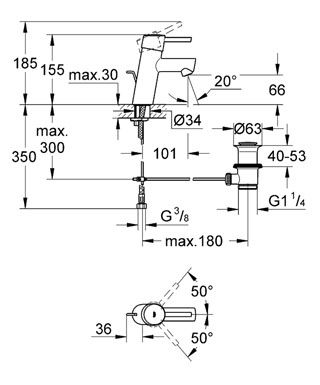 Grohe Concetto mosdócsaptelep 32204 001 (32204001)