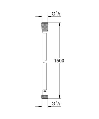 Grohe Silverflex zuhanygégecső 1,5 méter 28364 000 (28364000)