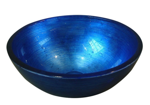 Sapho MURANO 40x13 cm kék üvegmosdó (AL5318-65)