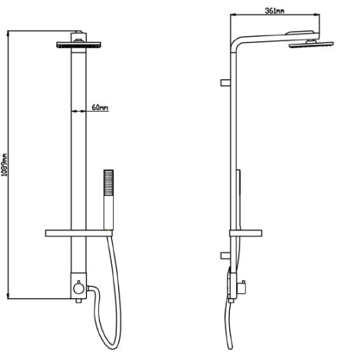 Aqualine Siga zuhanyrendszer (SL650)