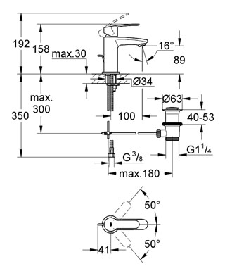 Grohe Eurostyle Cosmopolitan egykaros mosdócsaptelep 23037 002 (23037002)