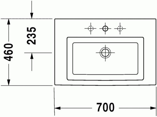 Duravit 2nd floor 70x46 cm mosdó 0491700000