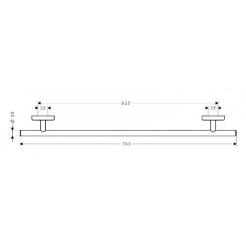 Hansgrohe PuraVida Törölközőtartó 600 mm 41506 000 (41506000)