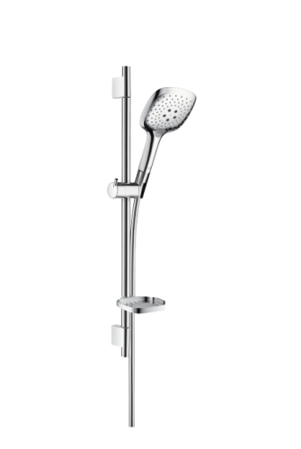 Hansgrohe Raindance Select E 150 3jet / Unica’S Puro fehér/króm zuhanyszett 0.65 m 27856 400 (27856400)