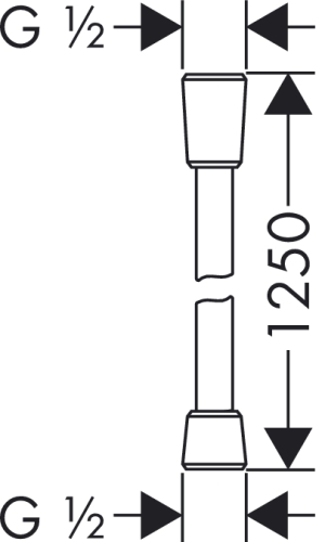 Hansgrohe Isiflex fehér zuhanycső 1,25 m 28272 450 (28272450)