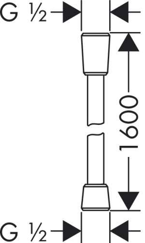 Hansgrohe Isiflex fehér zuhanycső 1,60 m 28276 450 (28276450)