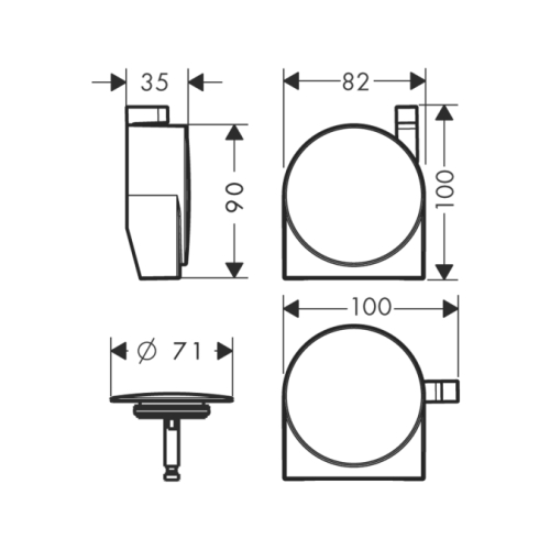 Hansgrohe Exafill S színkészlet, króm 58117 000 (58117000)