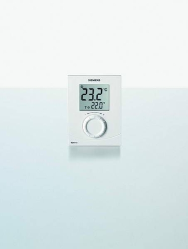 Siemens RDH10 szobatermosztát nagyméretű LCD kijelzővel, elektronikus forgatógombbal (nem programozható)