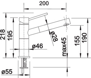 BLANCO ALTA-S Compact Silgránit kihúzható fejes mosogató csaptelep, fehér 515327