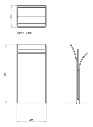 Sapho törölközőtartó állvány, 88cm, króm (AV81)