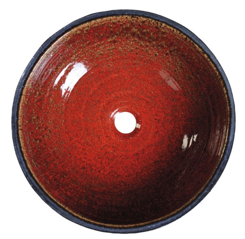 Sapho ATTILA kerámia mosdó 44x14 cm, paradicsom piros/kerozin (DK007)