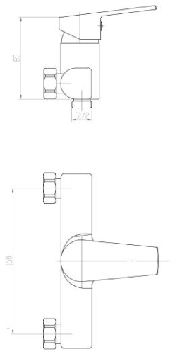 Aqualine ARETA Zuhany csaptelep (GH245)