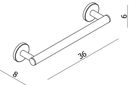 Sapho DISABLE Kapaszkodó 36 cm, króm (BL108)