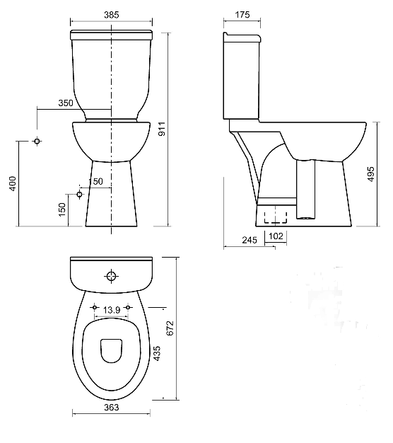Sapho DISABLE monoblokkos wc mozgáskorlátozott (BD301.410.00 + SSUV12)