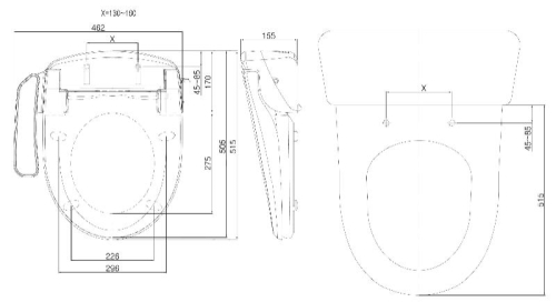 Sapho BLOOMING EKO PLUS gazdaságos elektronikus bidet (NB-1160)