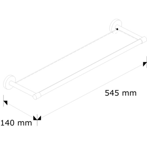 Merida Üvegpolc 545mm (MHP02)