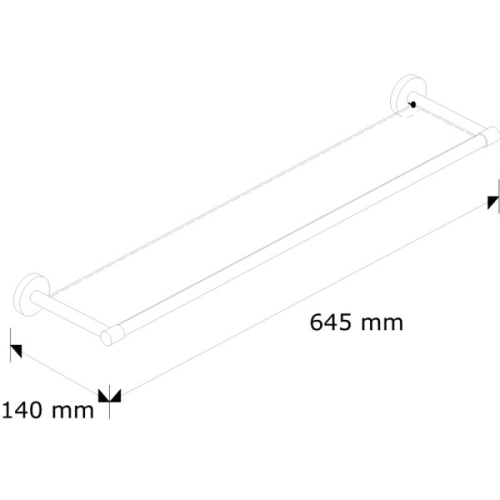 Merida Üvegpolc 645mm (MHP01)