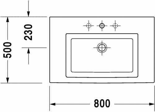 Duravit 2nd floor 80x50 cm mosdó csiszolt 0491800027