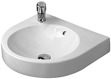 Duravit Architec 57,5x52 cm mosdó csaplyuk-kikönnyítés balra, kikönnyítés szappanadagolónak jobbra 0450580000