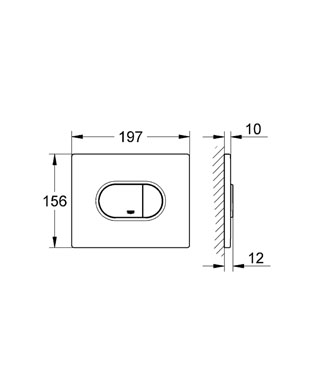 Grohe Arena Cosmopolitan fekvő nyomólap, fehér 38858SH0