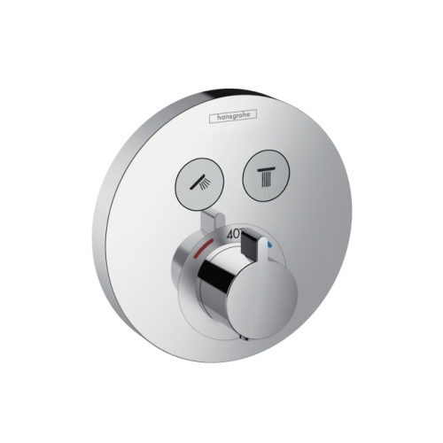 Hansgrohe ShowerSelect S termosztátos csaptelep, falsík alatti szereléshez, 2 fogyasztóhoz 15743 000 (15743000)