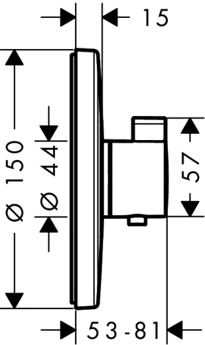 Hansgrohe Ecostat S falsík alatti termosztátos csaptelep 15755 000 (15755000)