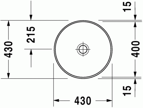 Duravit Architec Ø 40 cm-es alulról beépíthető mosdó 0463400000