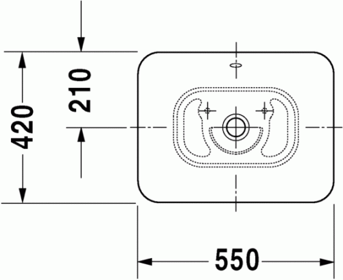 Duravit Bacino 55x42 cm-es ráültethető mosdó 0334520000