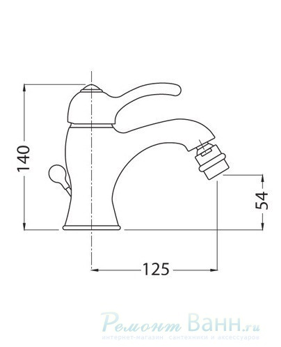 Bugnatese Lem 1923CSCR Bidet csaptelep leeresztővel CSCR / CSISZOLT KRÓM