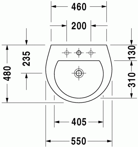 Duravit Darling New 55x48 cm-es mosdó 2621550000